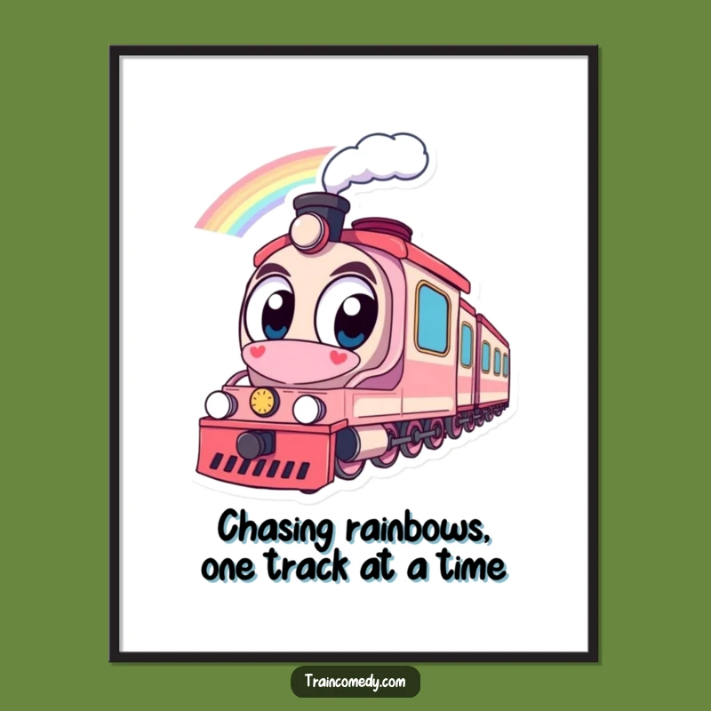 Free Printable Rainbow Train Wall Art: Whimsical Downloadable Decor for Happy Spaces!