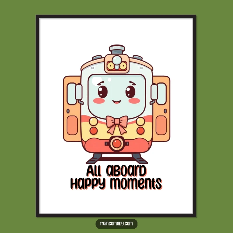 Funny Free Printable Wall Art: Welcoming Train Arrival Downloadable Art