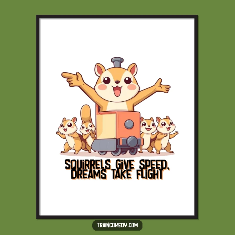 Free Printable Flying Squirrel Train Wall Art: Wild Downloadable Art for Adventurous Spaces!
