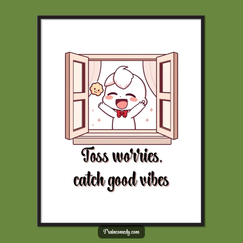 Free Printable Wall Art: Giggling Character, Playful Plush Toy Art