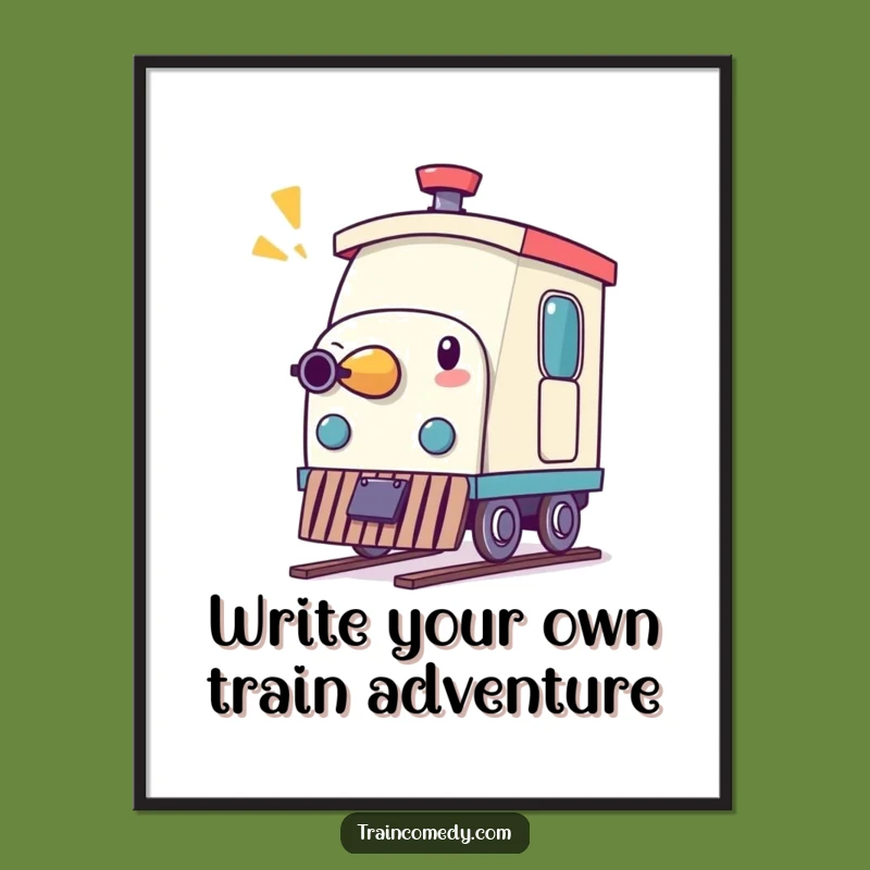 Free Printable Wall Art: Pencil Train Whistle Whimsical DIY Decor Download