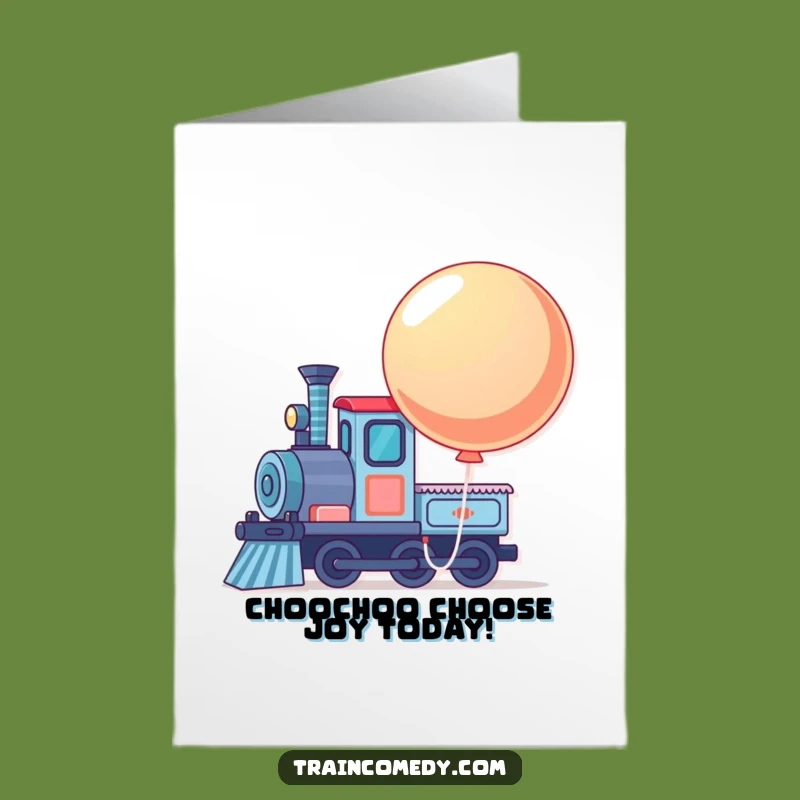 Free Printable Train Birthday Card: Balloon Fun Downloadable Gift
