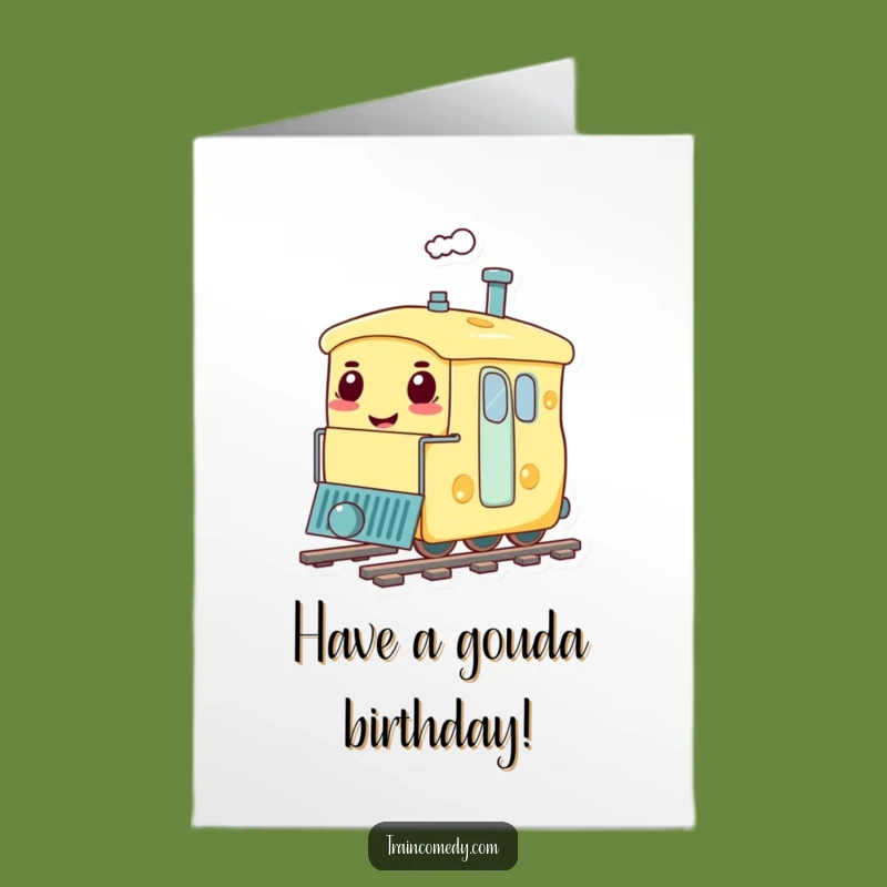 Free Printable Birthday Card: Cheesy Train Car Fun DIY Gift for Smiles