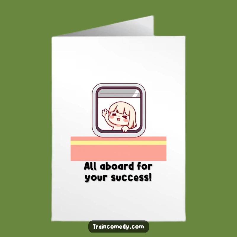 Free Printable Congrats Card: Train Traveler's Success - Journey Downloadable Gift