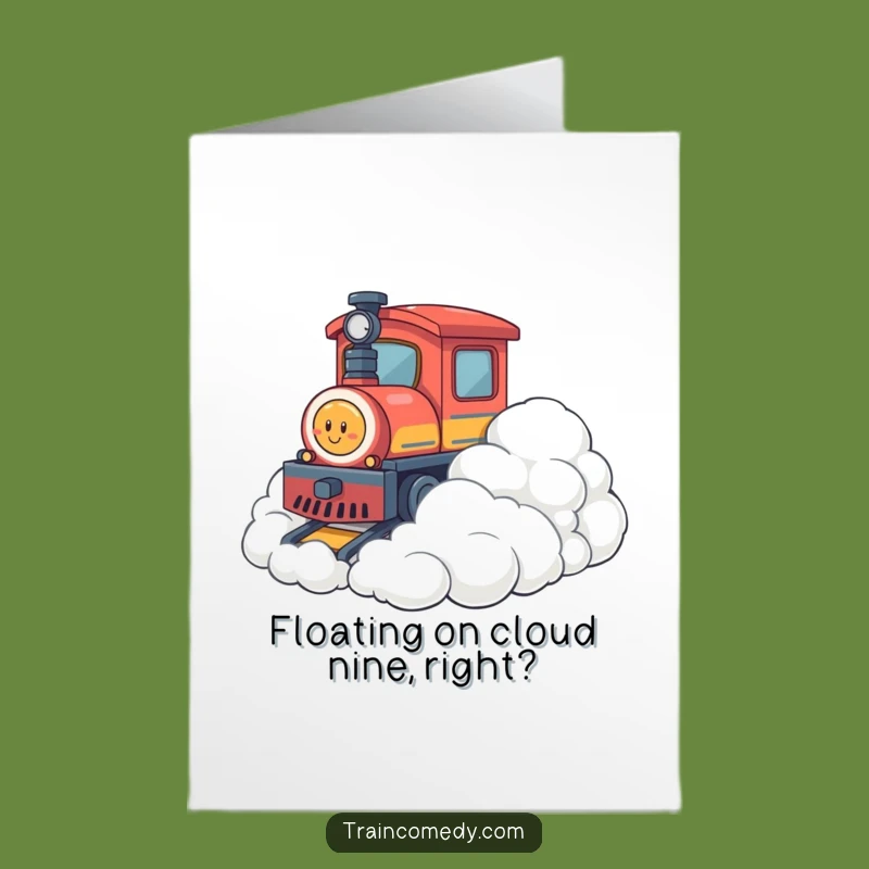 Free Printable Cloud Train Congrats Card: Dream Big, Downloadable Success!