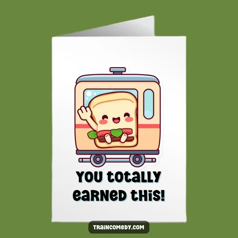 Free Printable Congrats Card: Sandwich Train's Cheerful Goodbye to Your Success DIY