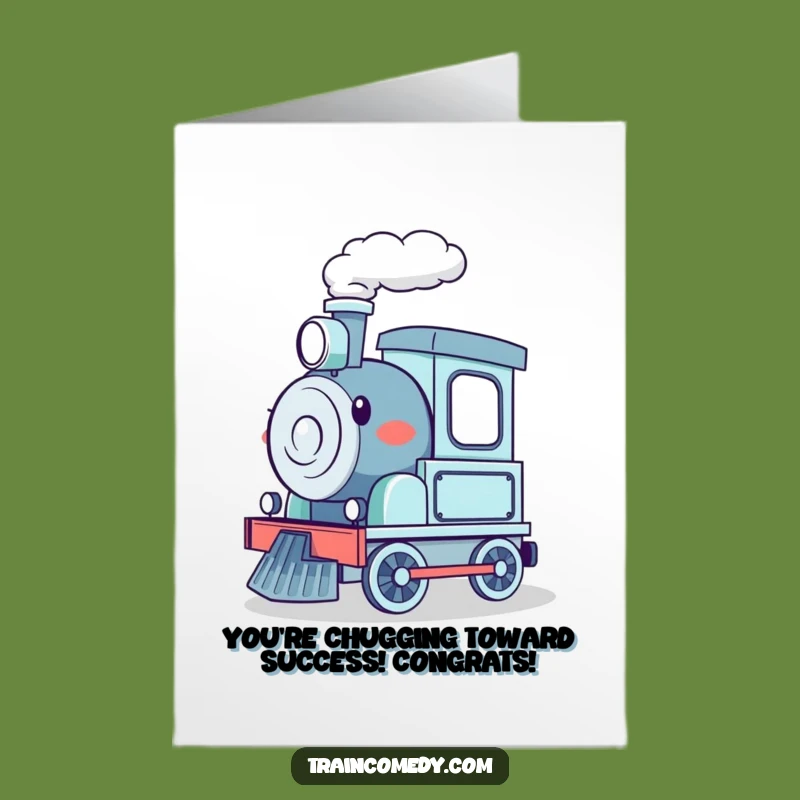 Free Printable Congrats Card: Steam Power Character, Exciting Journey Ahead