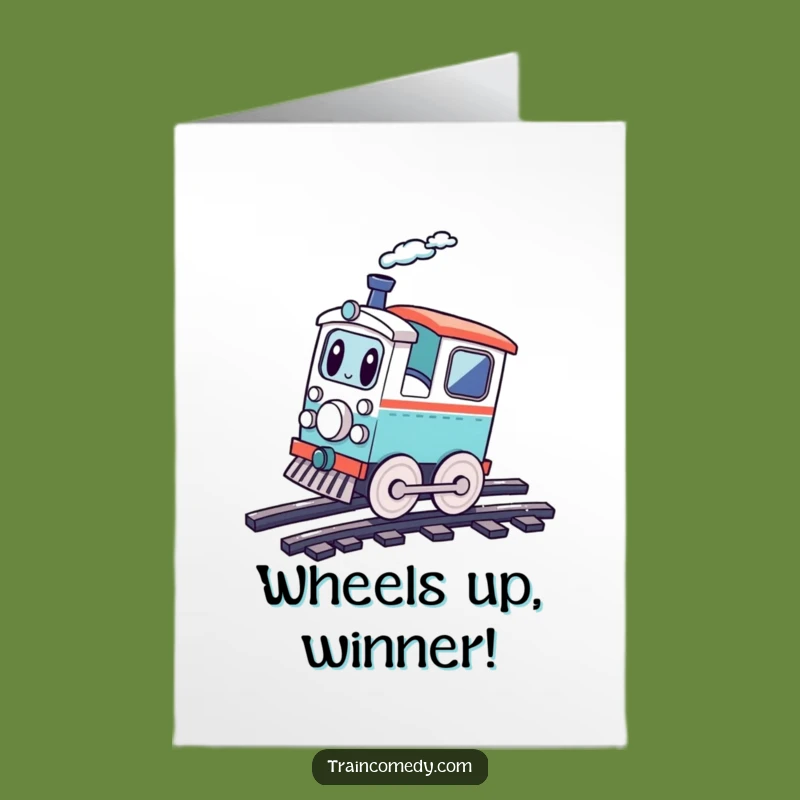 Free Printable Dynamic Train Congrats Card - DIY Downloadable Gift for Awesome Feats