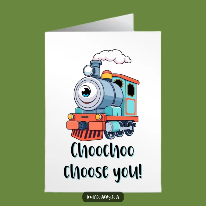 Free Printable Train Engine Congrats Card - Excited Engine Achievement Funny Downloadable Gift