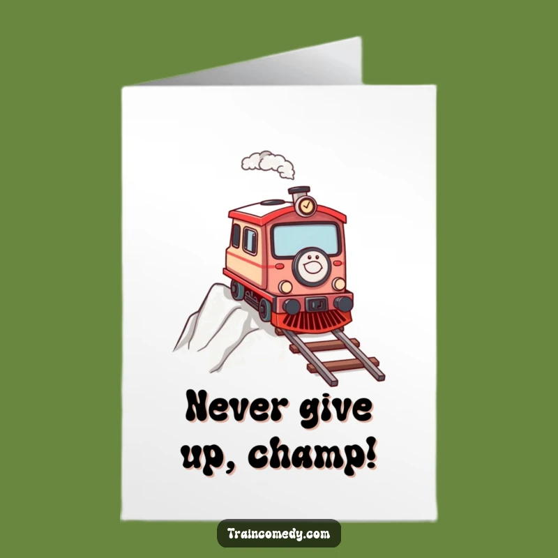 Free Printable Train Uphill Congrats Card - Inspiring Downloadable for Overcoming Challenges
