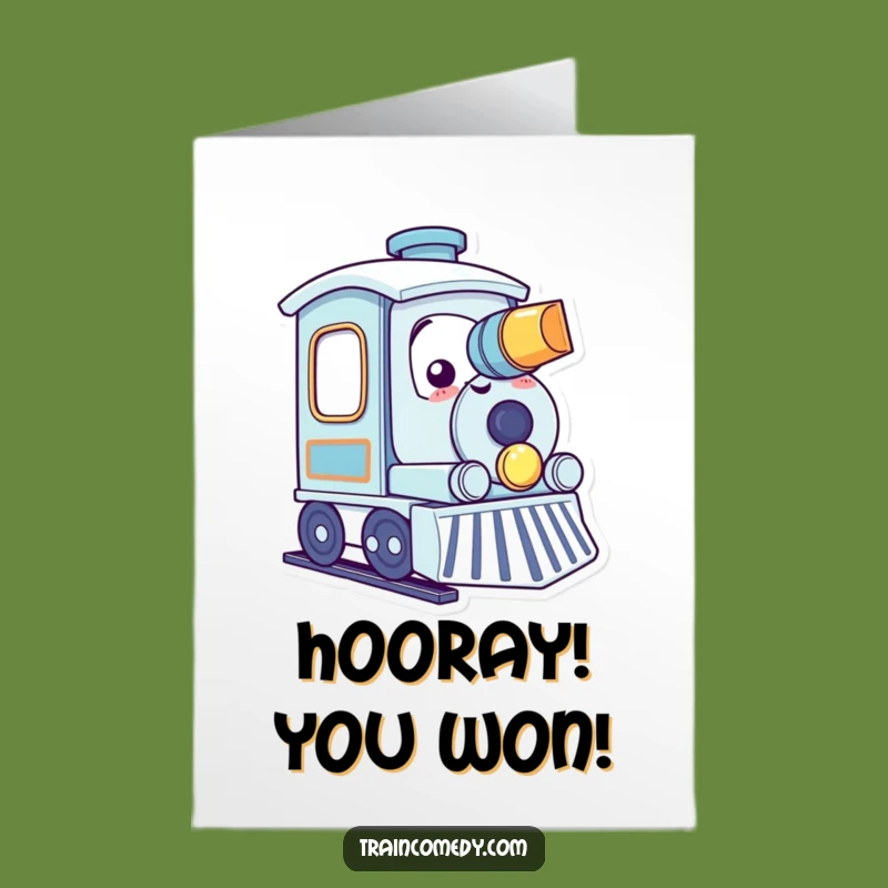Free Printable Congrats Card: Happy Train Horn - Funny Downloadable Gift!