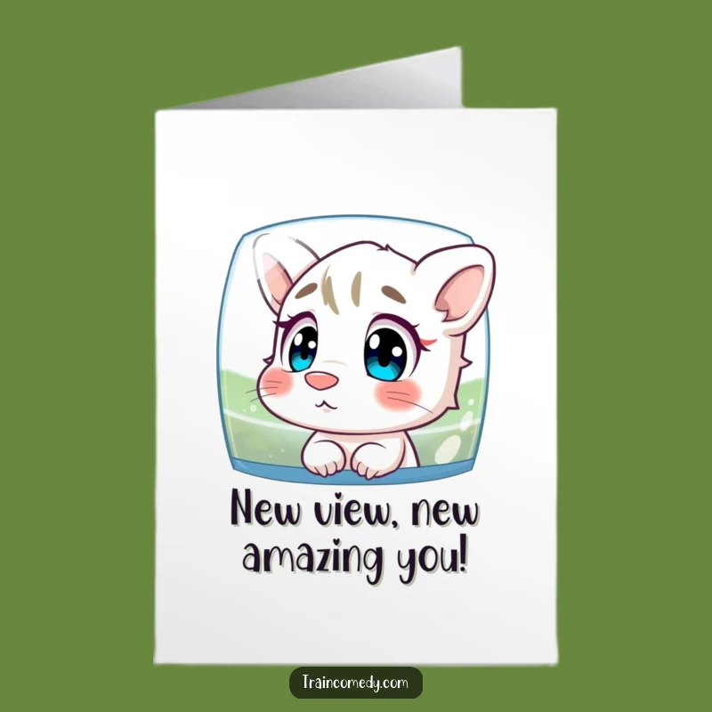 Free Printable Congrats Card: Curious Character, Funny Downloadable Humorous Gift