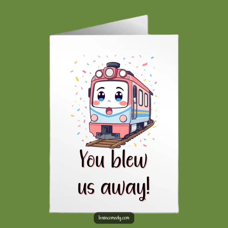 Free Printable Congrats Card: Surprised Train for a Shockingly Funny DIY Gift