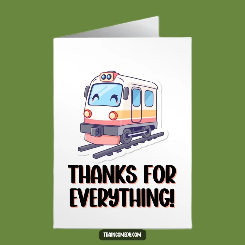 Free Printable Thank You Card: Speedy Train, Quick Thanks, Funny Downloadable Gift