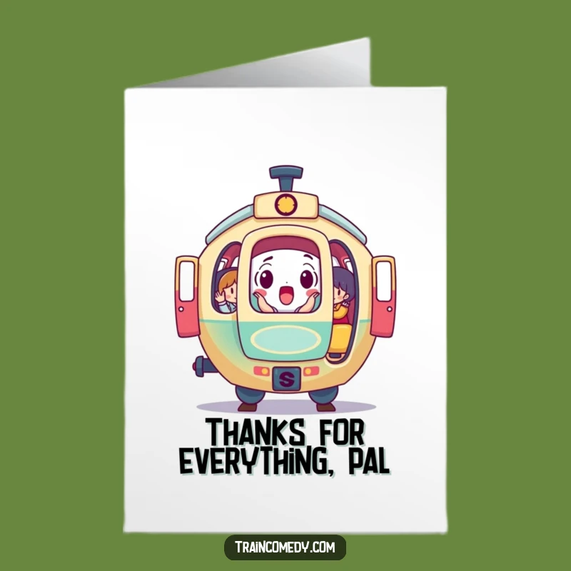 Free Printable Thank You Card: Surprise Train Expressing Gratitude, Funny Downloadable Gift