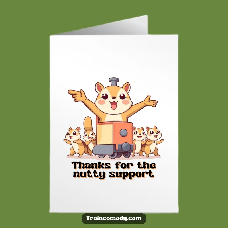 Free Printable Flying Squirrel Train Thank You Card: Wild Thanks, Downloadable Charm!