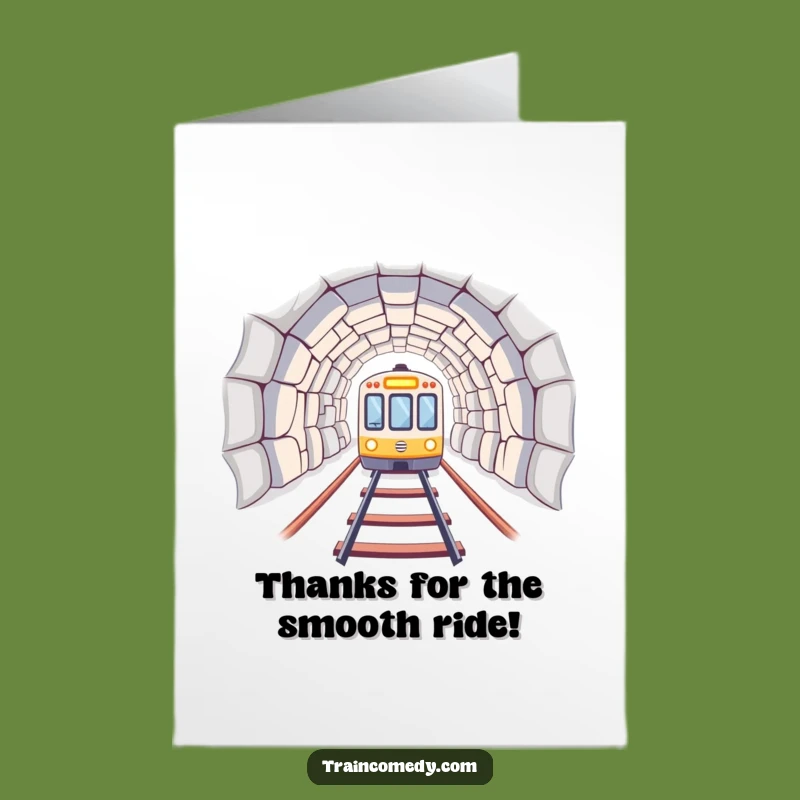 Free Printable Thank You Card: Train Tunnel Express - Funny Downloadable Gratitude!