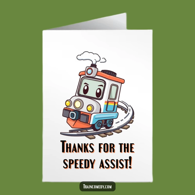 Free Printable Thank You Card: Determined Train - Funny Downloadable Gift!