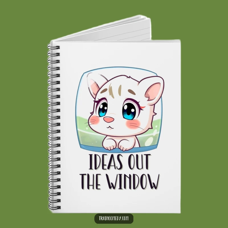 Funny Curious Character Notebook: Nose Pressed to Glass, Journaling Scenery