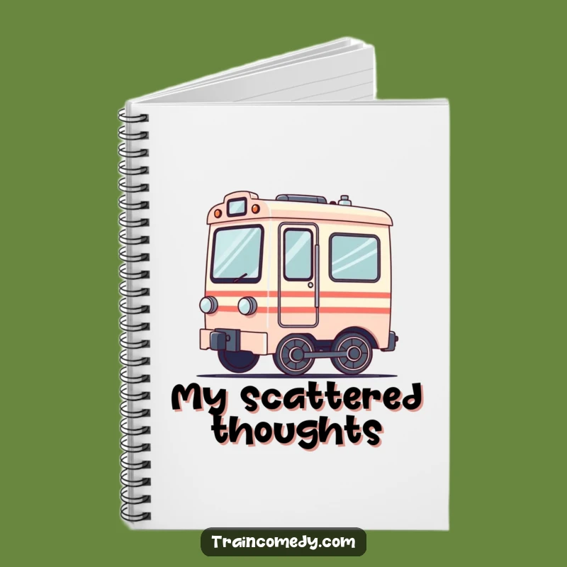 Funny Dizzy Train Notebook - Capture Your Wobbly Thoughts