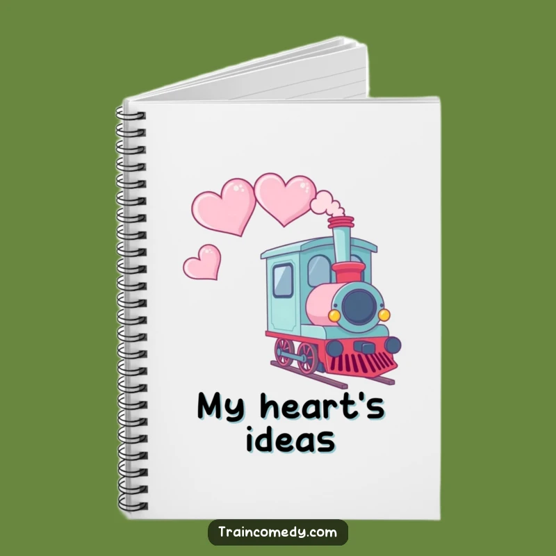 Funny Kawaii Train Heart Smoke Notebook: Journal With Love, Perfect Funny Gift