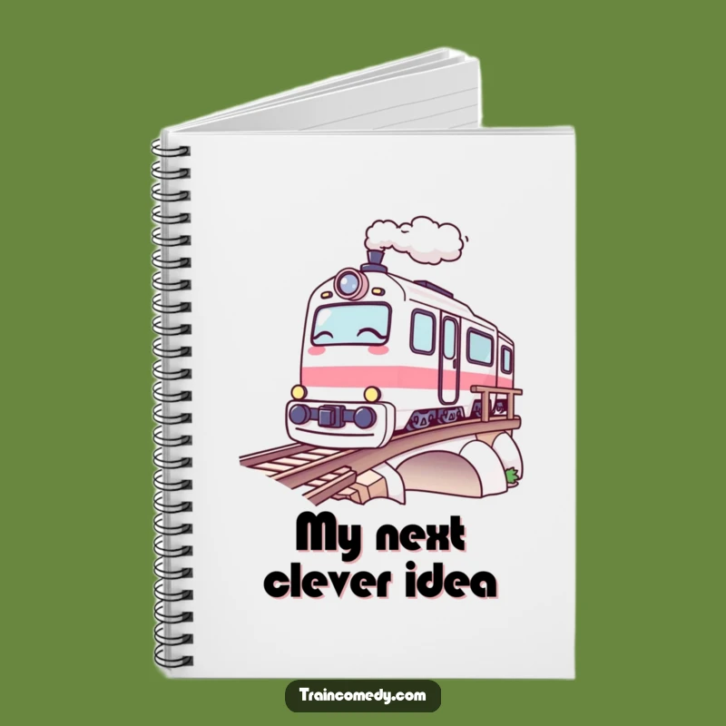 Funny Kawaii Train Notebook: Winking Bridge Log, Hilarious Journal Funny Gift!