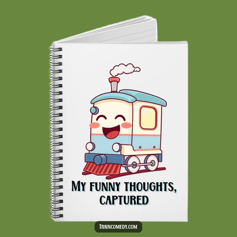 Funny Laughing Train Notebook - Jot Down Your Thoughts with a Smile
