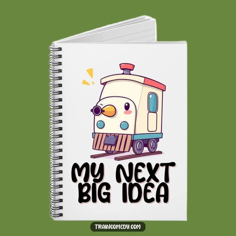 Funny Pencil Train Whistle Notebook Jot Down Ideas with Creative Flair