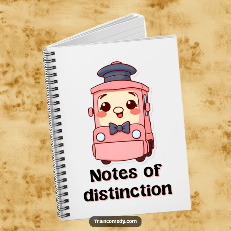 Funny Train Notebook: A silly train character in a hat and bow tie is ready to help you jot down ideas with funny precision.