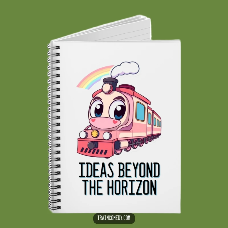 Funny Train Rainbow Notebook: Jot Down Ideas, Large Eyes Inspire, Perfect Gift