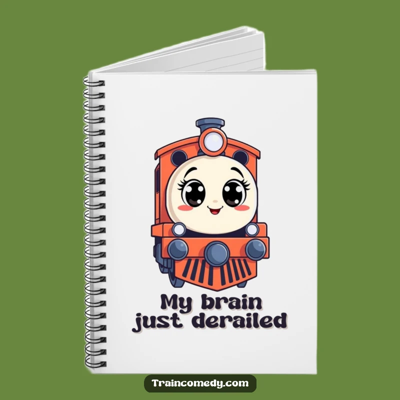 Funny Surprised Train Engine Notebook: Jot Down Ideas With Humor, Perfect Funny Gift