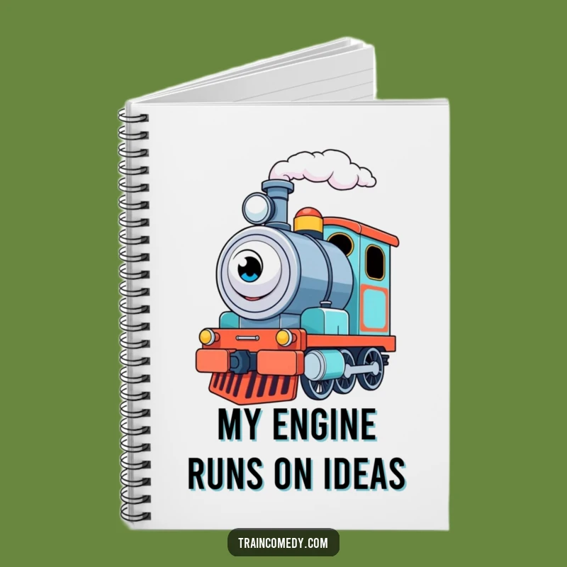 Funny Train Engine Notebook: Excited Puffer Log - Write Funny Gift!