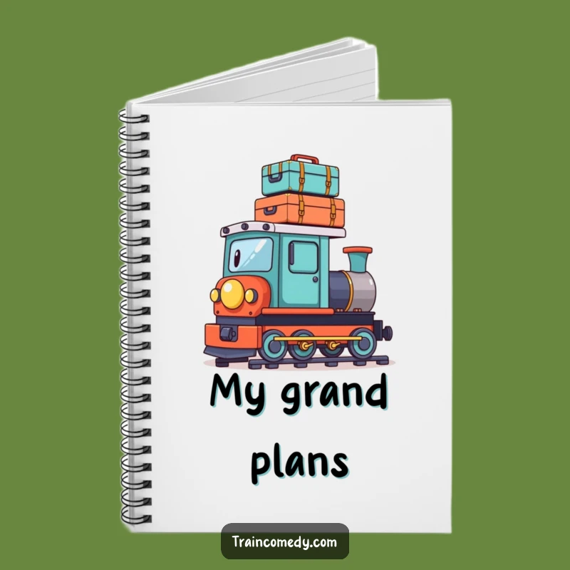 Funny Playful Train Suitcase Notebook: Jot Down Travel Plans with Humor, Great Gift!