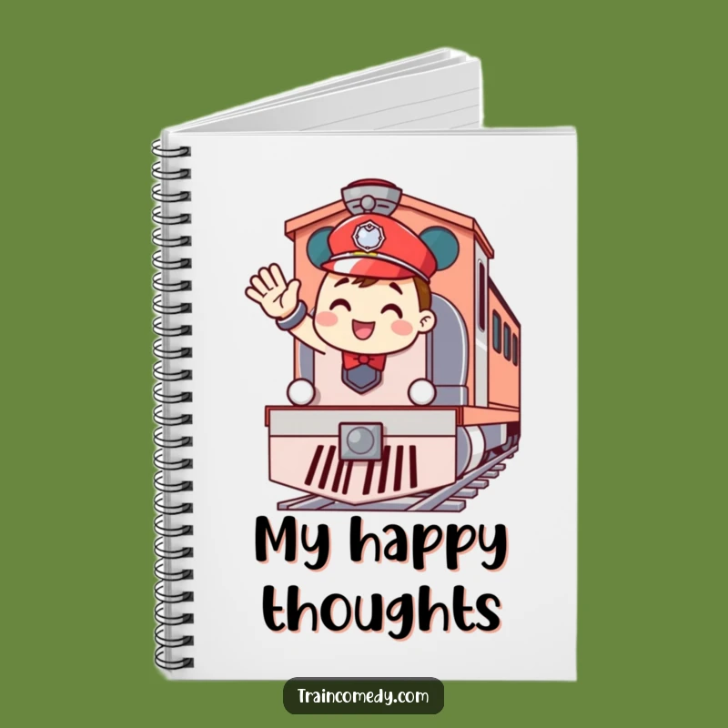 Funny Cheerful Conductor Notebook: Jot Down Notes with a Waving Friend, Great Gift!