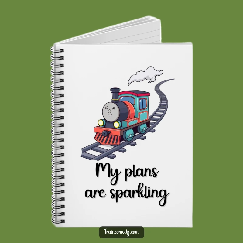 Funny Determined Train Notebook - Inspiring Journal for Ambitious Ideas