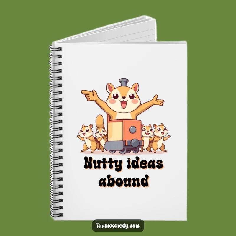 Funny Flying Squirrel Train Notebook: Jot Down Adventures, Team Notes, Gift