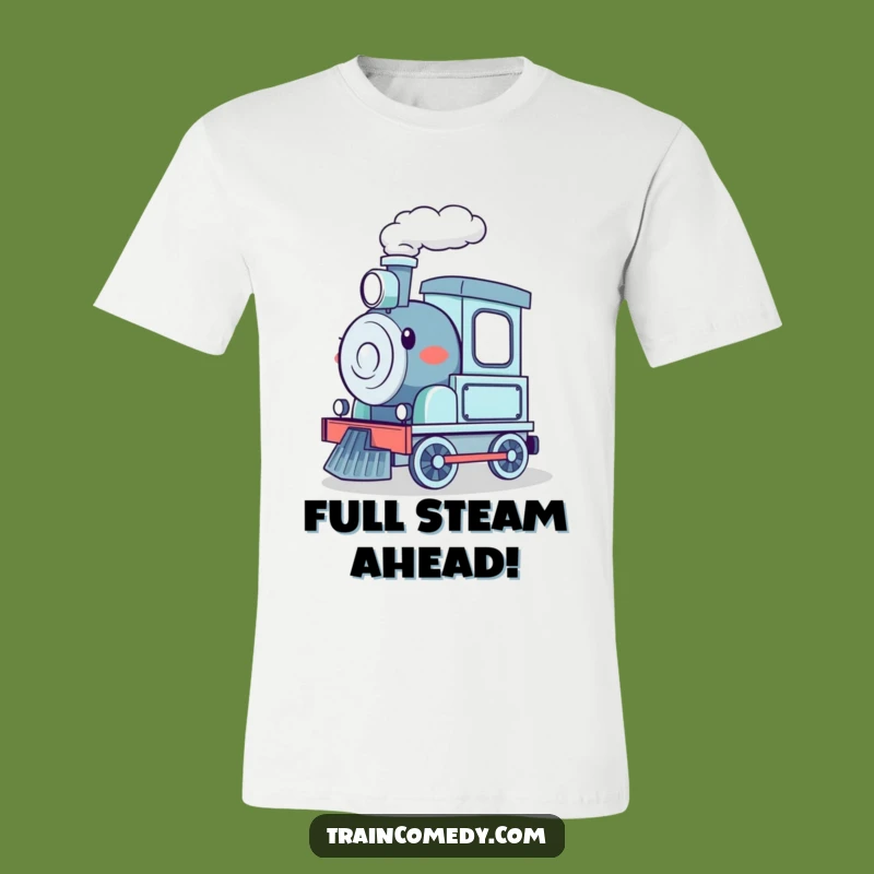 Funny Excited Choo-Choo Train T-Shirt: Wearable Joyful Locomotive Fashion