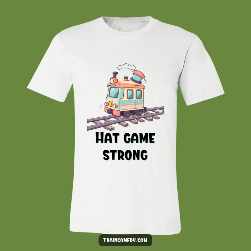 Funny Jaunty Hat Train T-Shirt - Stylish and Humorous Train Apparel