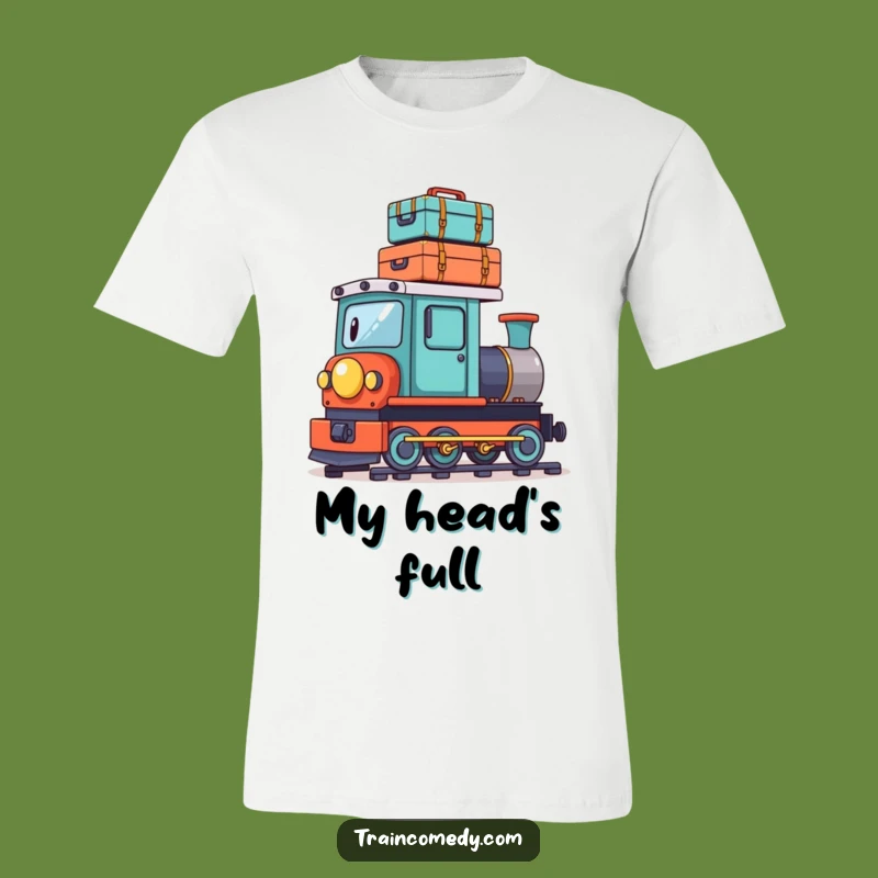 Funny Playful Train Suitcase T-Shirt: Travel in Style with Luggage Humor, Great Gift!