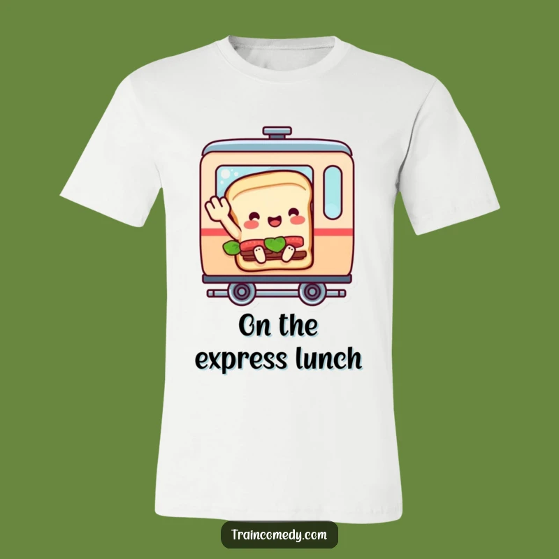 Funny Sandwich Train T-Shirt A Whimsical Character Tee for Gift Giving