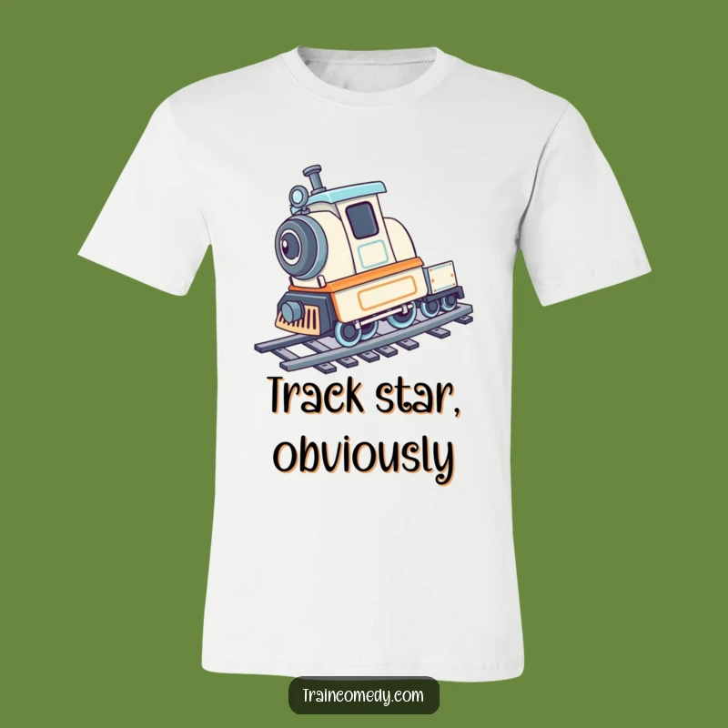 Funny Train Cartwheel T-Shirt: Playful Action Gift for Locomotive Lovers