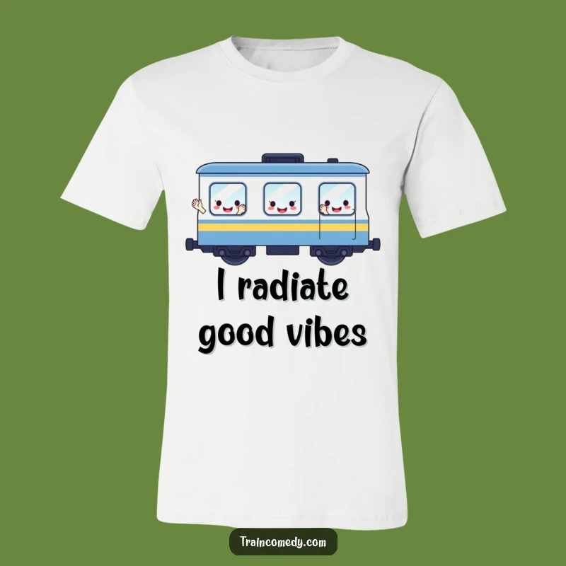 Funny Waving Train Car T-Shirt: Wearable Smiles for Your Cheerful Journey