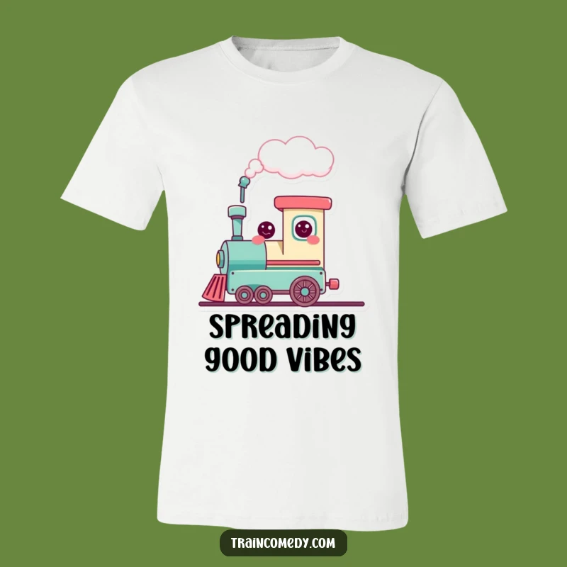 Funny Kawaii Train Heart Cloud T-Shirt - Wear Your Heart on Your Sleeve!