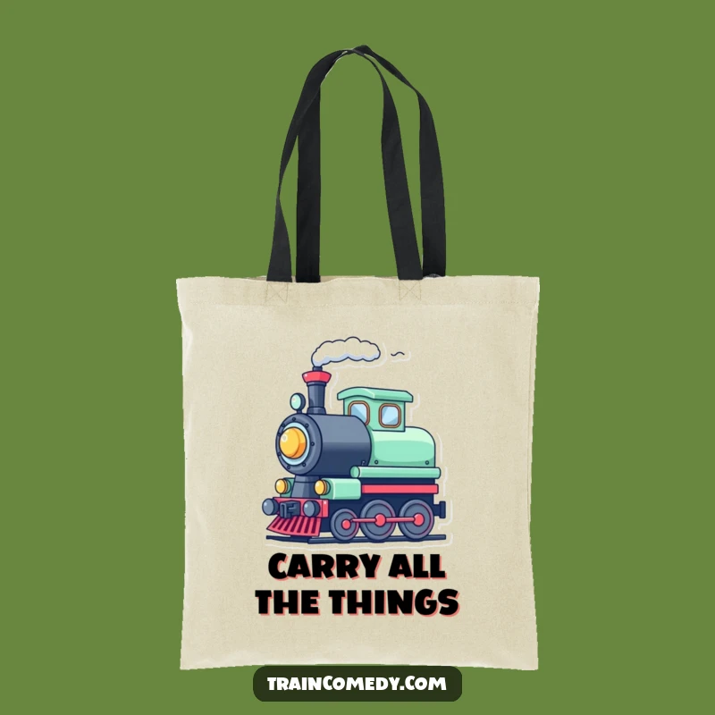 Funny Train Whistle Tote Bag - Cheerful Steam Engine Accessory