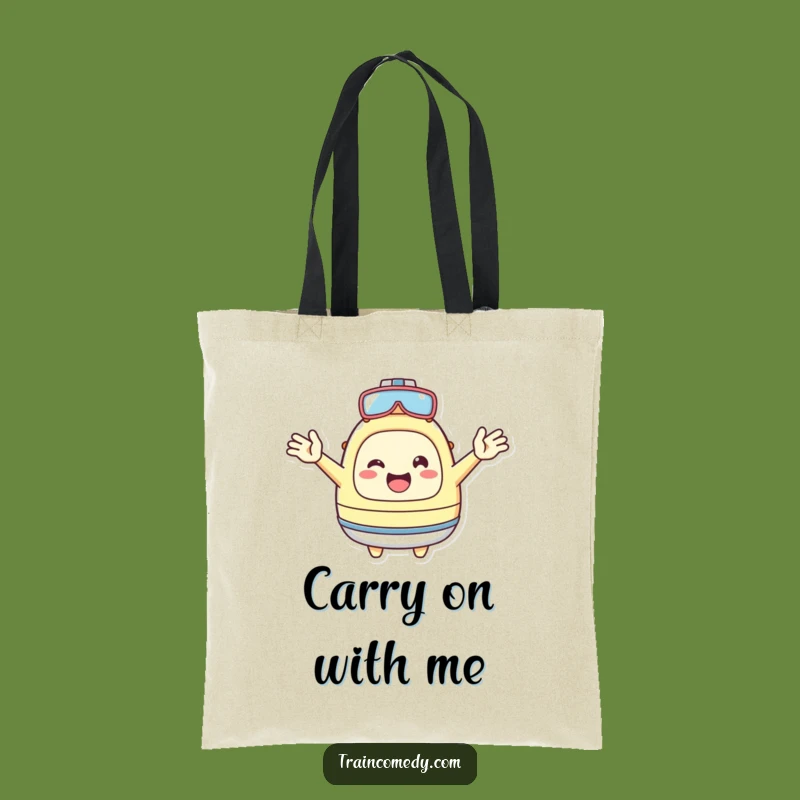 Funny Kawaii Welcome Tote Bag: Stylish inviting character bag, a perfect funny gift for hosts.