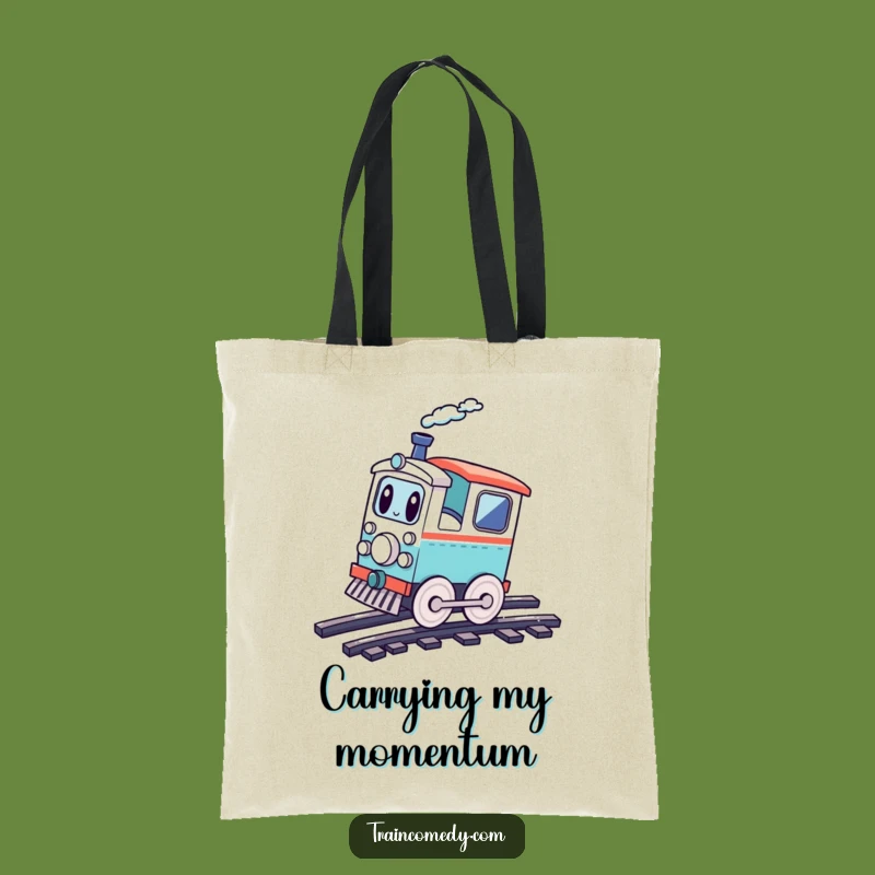Funny Kawaii Train Cartwheel Tote Bag - Carry Your Fun Everywhere!