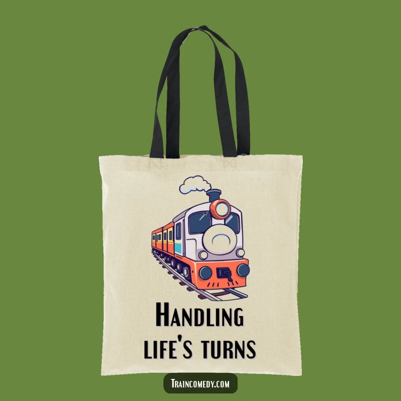 Funny Train Curve Tote Bag - Spacious & Humorous Navigator Gift