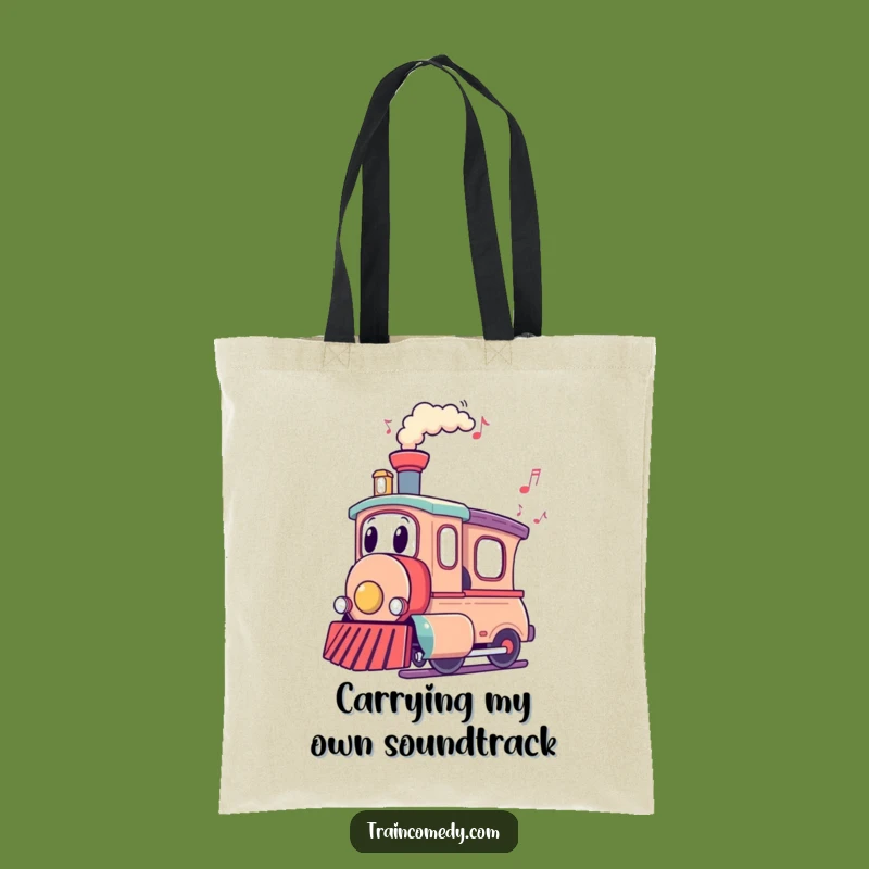 Funny Train Tote Bag - Carry Your Tunes with Hilarious Style!