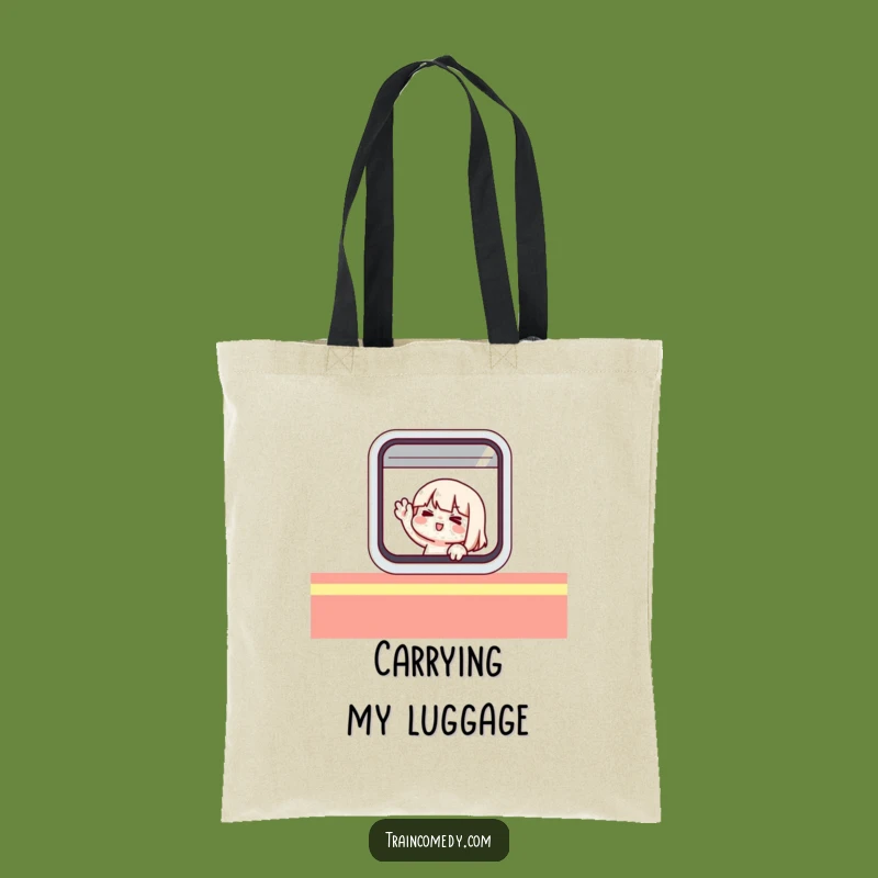 Funny Traveling Character Tote Bag: Stylish Train Window Bag, Excellent Funny Gift