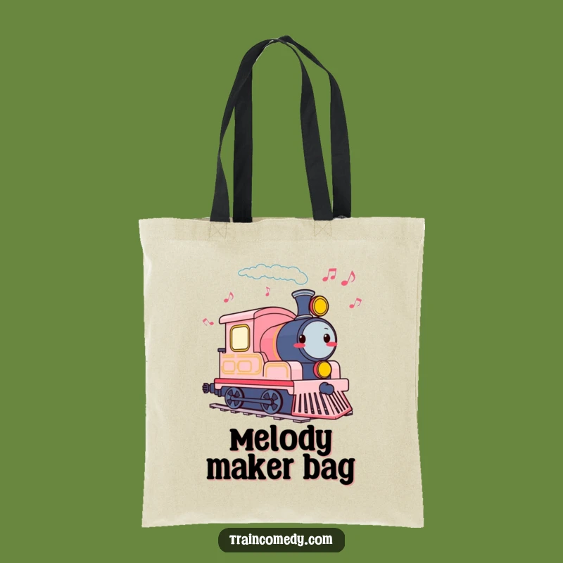 Funny Cheerful Train Whistle Tote Bag - Hilarious Musical Accessory Gift